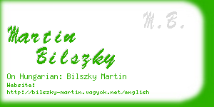 martin bilszky business card